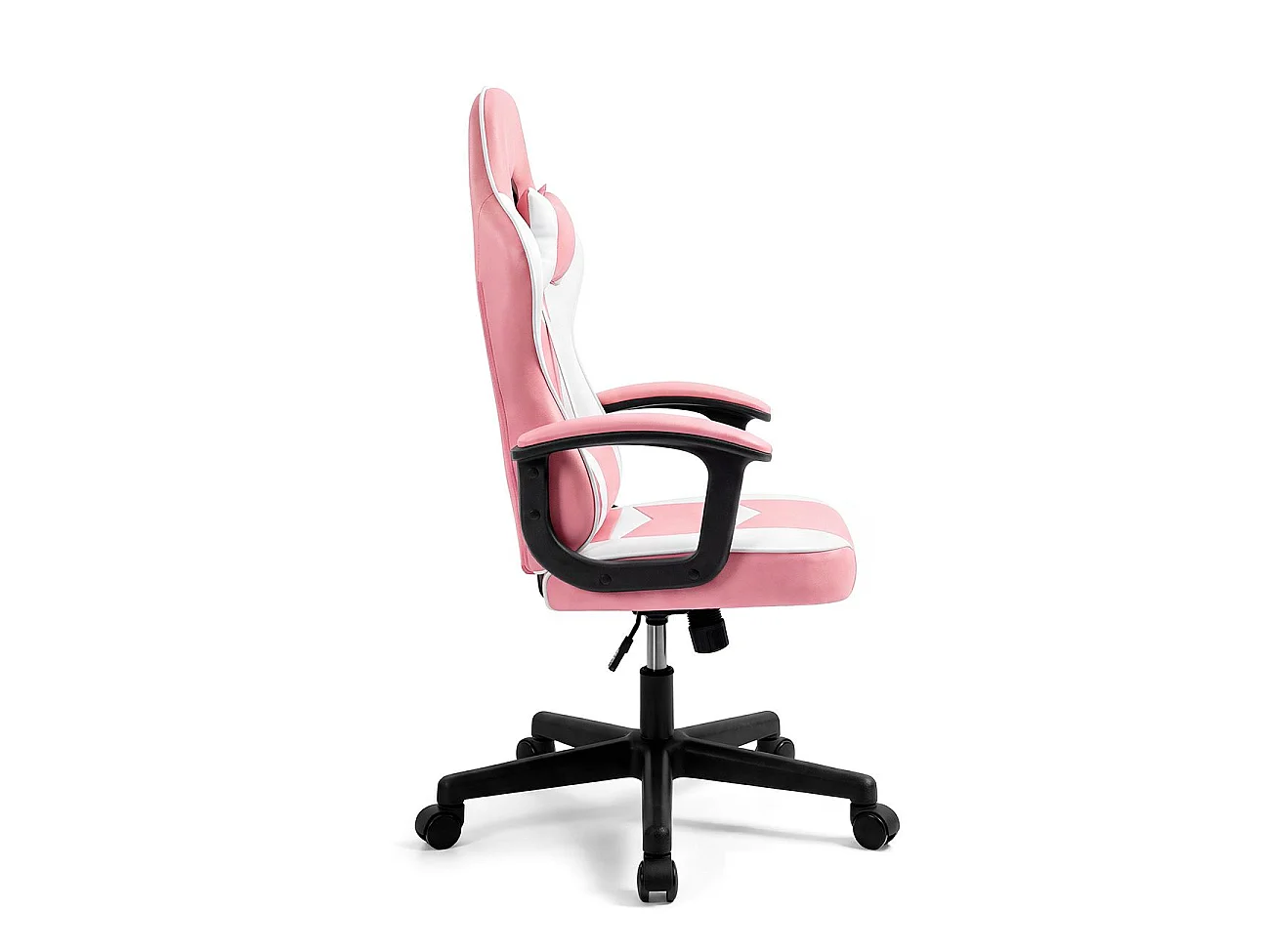 Silla gaming con altura ajustable Raptor Rosa - Blanco