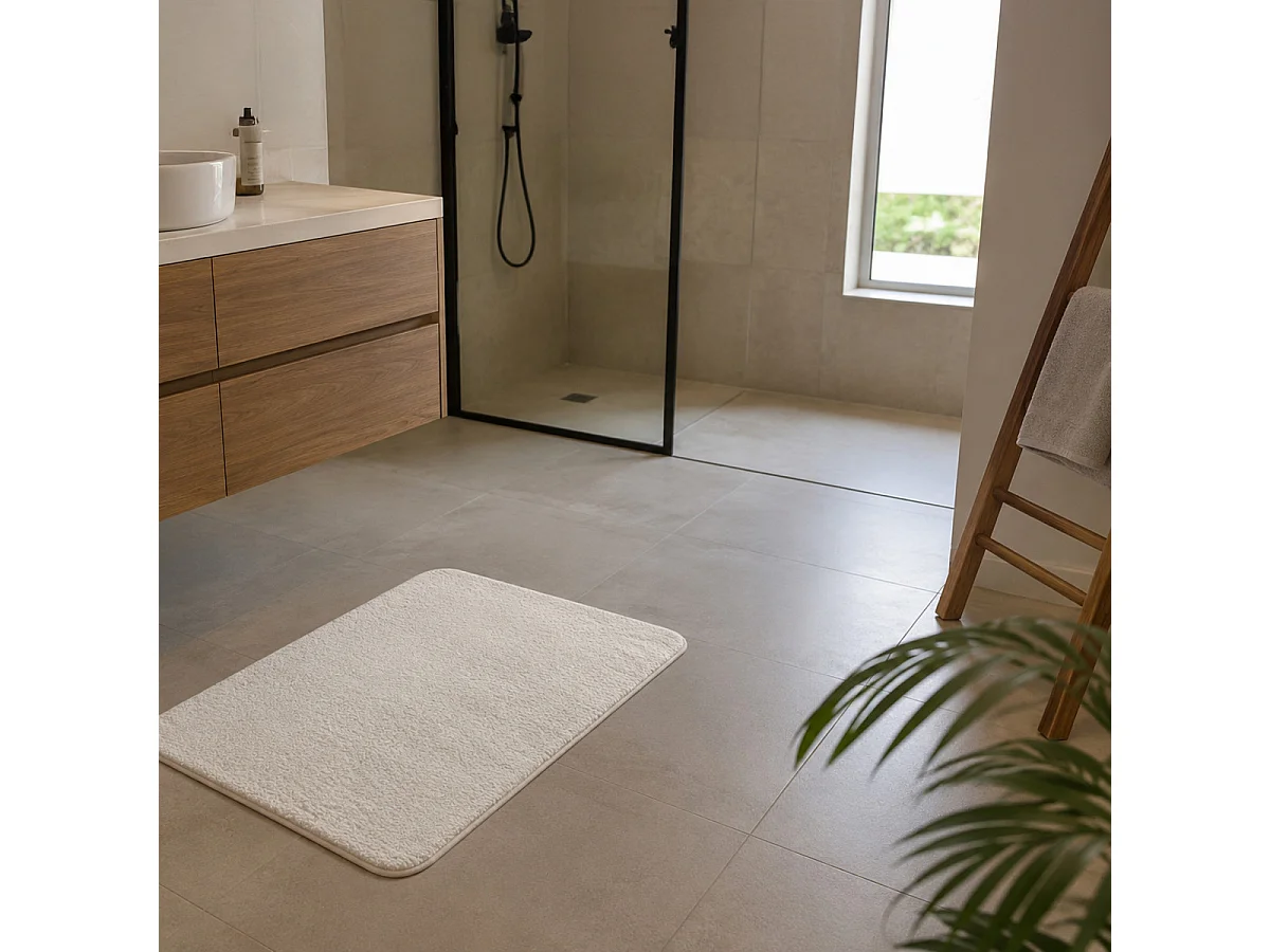 Tapis de bain bouclette mémoire de forme 50x80cm