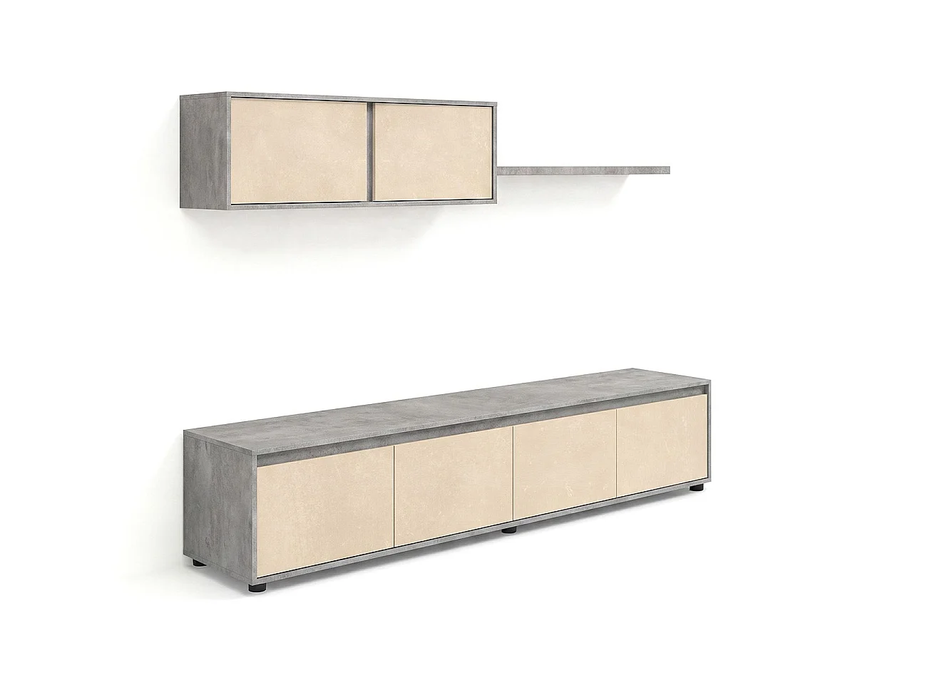 Salão Arlet Gris Cemento - Microcemento Beige