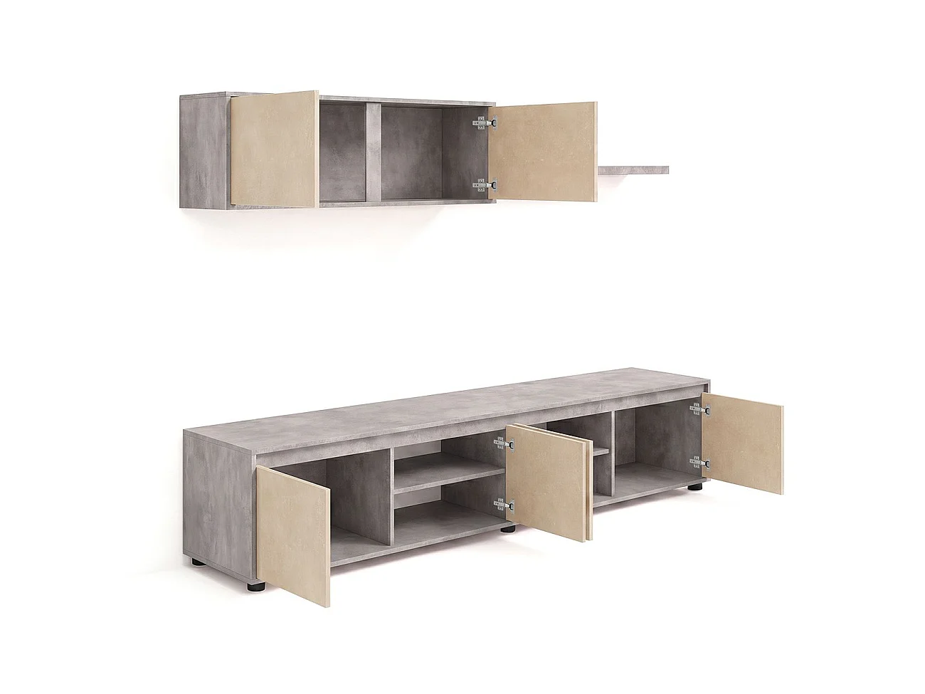 Salão Arlet Gris Cemento - Microcemento Beige