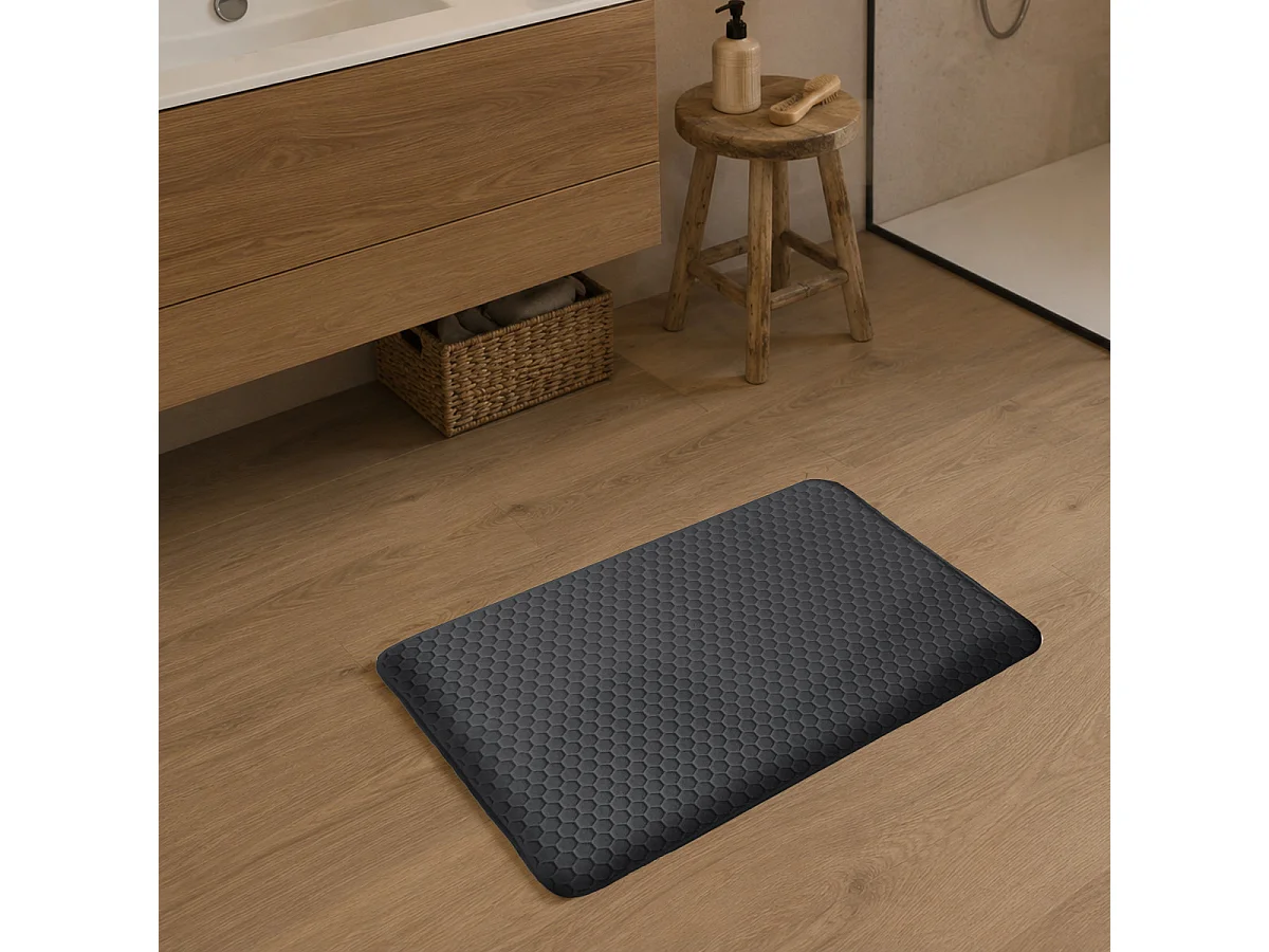 Tapis de bain Mémoire de forme - Alvéole Nid d'Abeille 50x80cm
