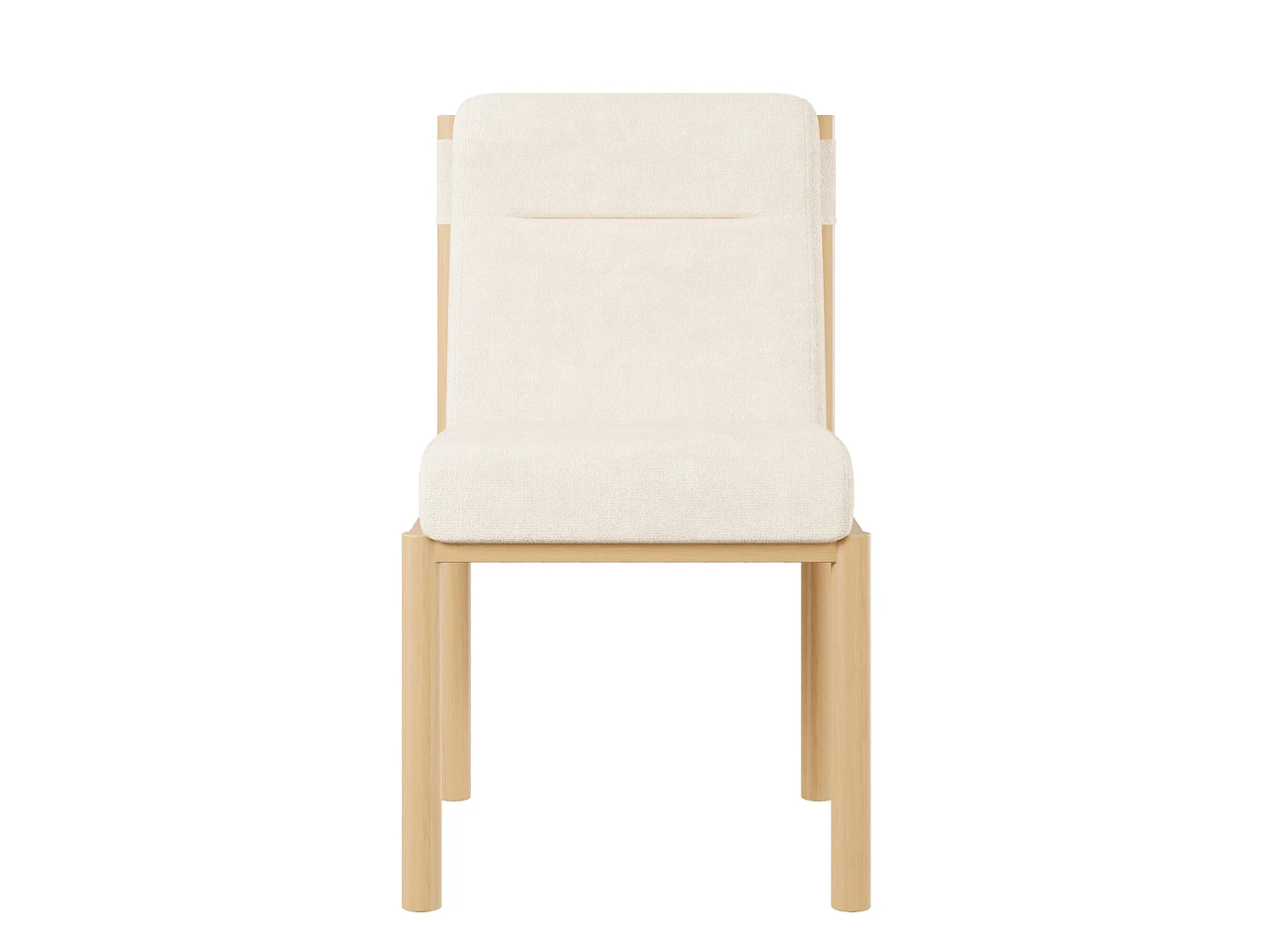 Set van 2 sherpa eetkamerstoelen in beige met metalen frame – modern design