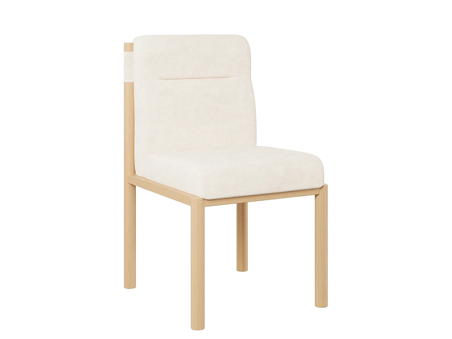 Set van 2 sherpa eetkamerstoelen in beige met metalen frame – modern design