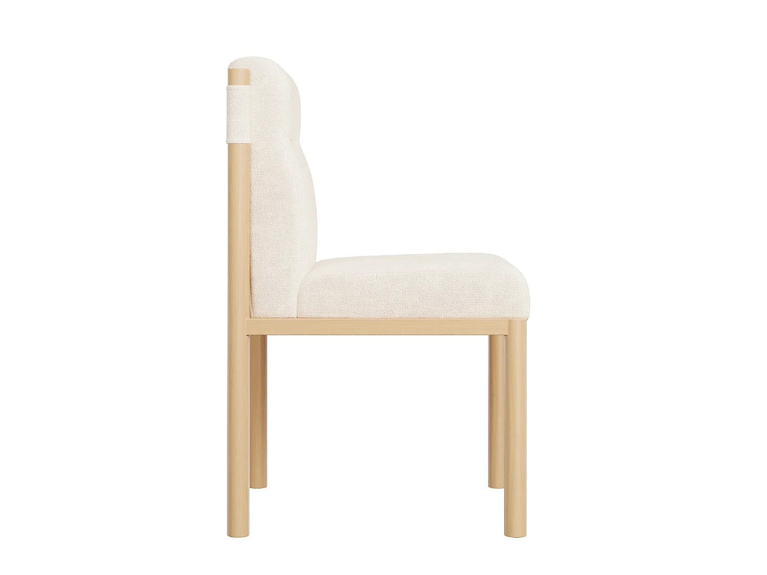 Set van 2 sherpa eetkamerstoelen in beige met metalen frame – modern design