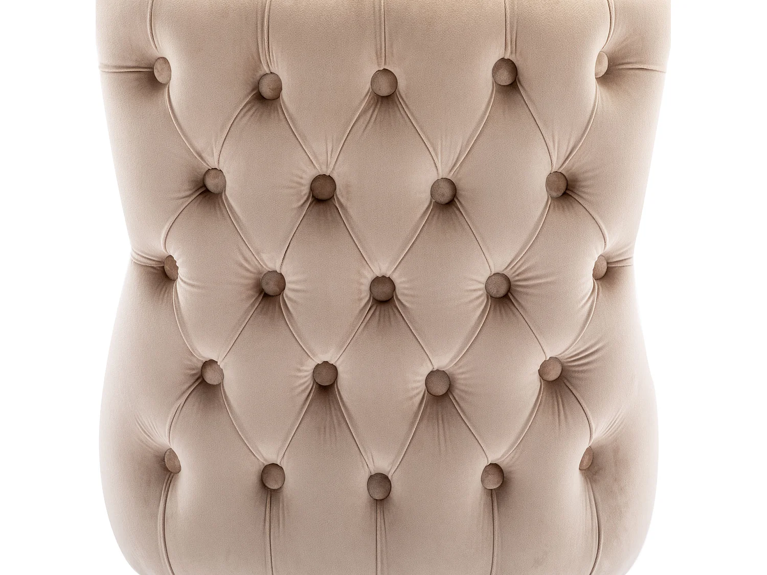 Set di 6 sedie da pranzo in velluto con schienale imbottito e legno massello – beige
