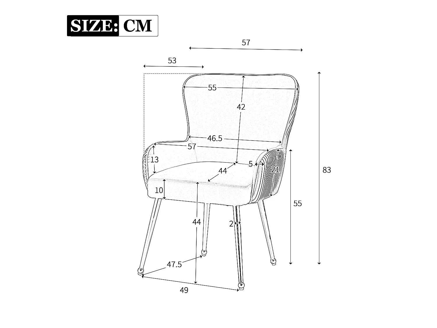 Juego de 6 sillas de comedor de terciopelo con reposabrazos, patas metálicas doradas – beige