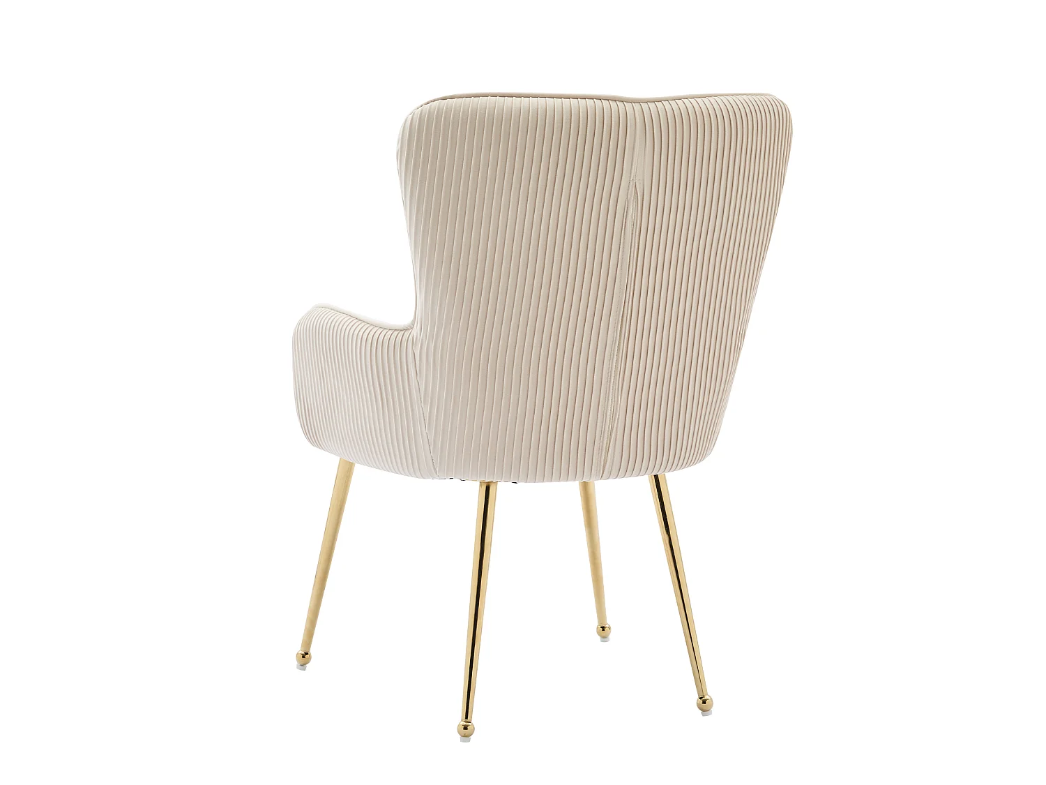 Juego de 6 sillas de comedor de terciopelo con reposabrazos, patas metálicas doradas – beige