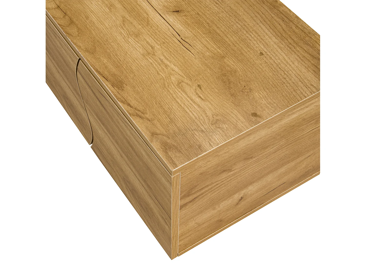 Natuurlijk tv-meubel 191x38x46,5 cm met open planken, gesloten vakken en ijzeren structuur