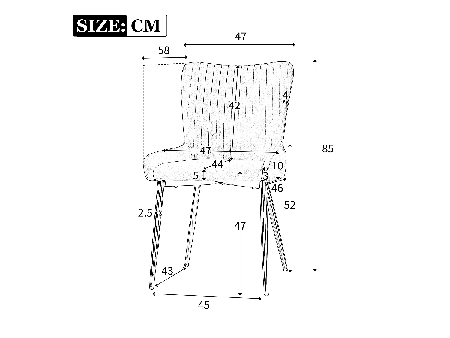 Juego de 6 sillas de comedor de terciopelo con patas de metal – beige y dorado