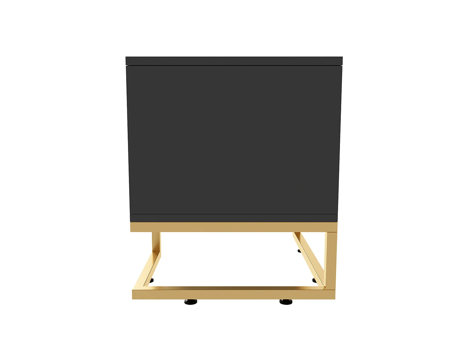 Grijs tv-meubel 170x40x45,5 cm, 4 getextureerde deuren, handgrepen en gouden poten, verstelbare poten