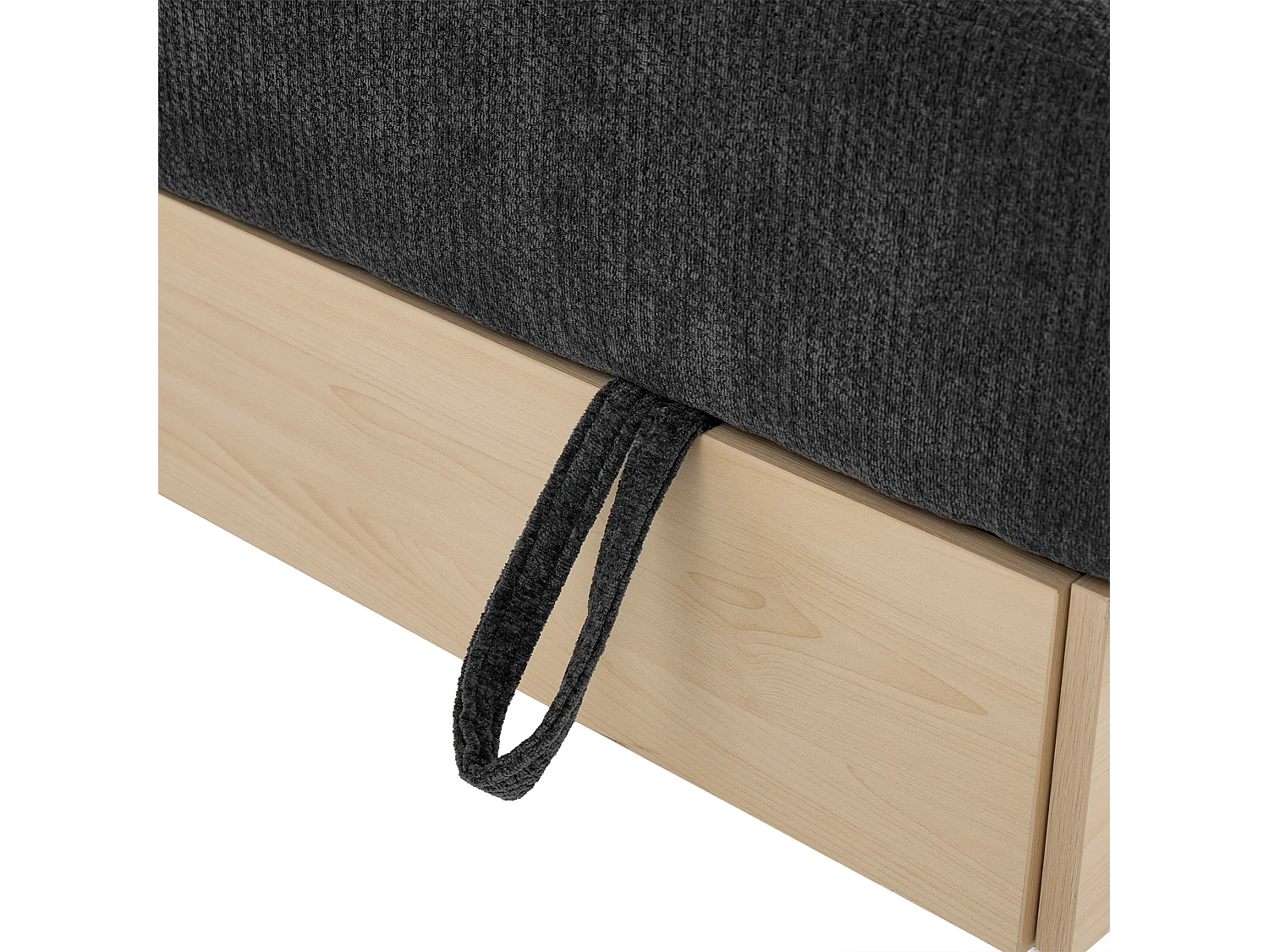 Sofá, encosto ajustável em três posições, com gaveta, tecido de chenille, porta-copos e apoio para os pés com arrumação, cinzento
