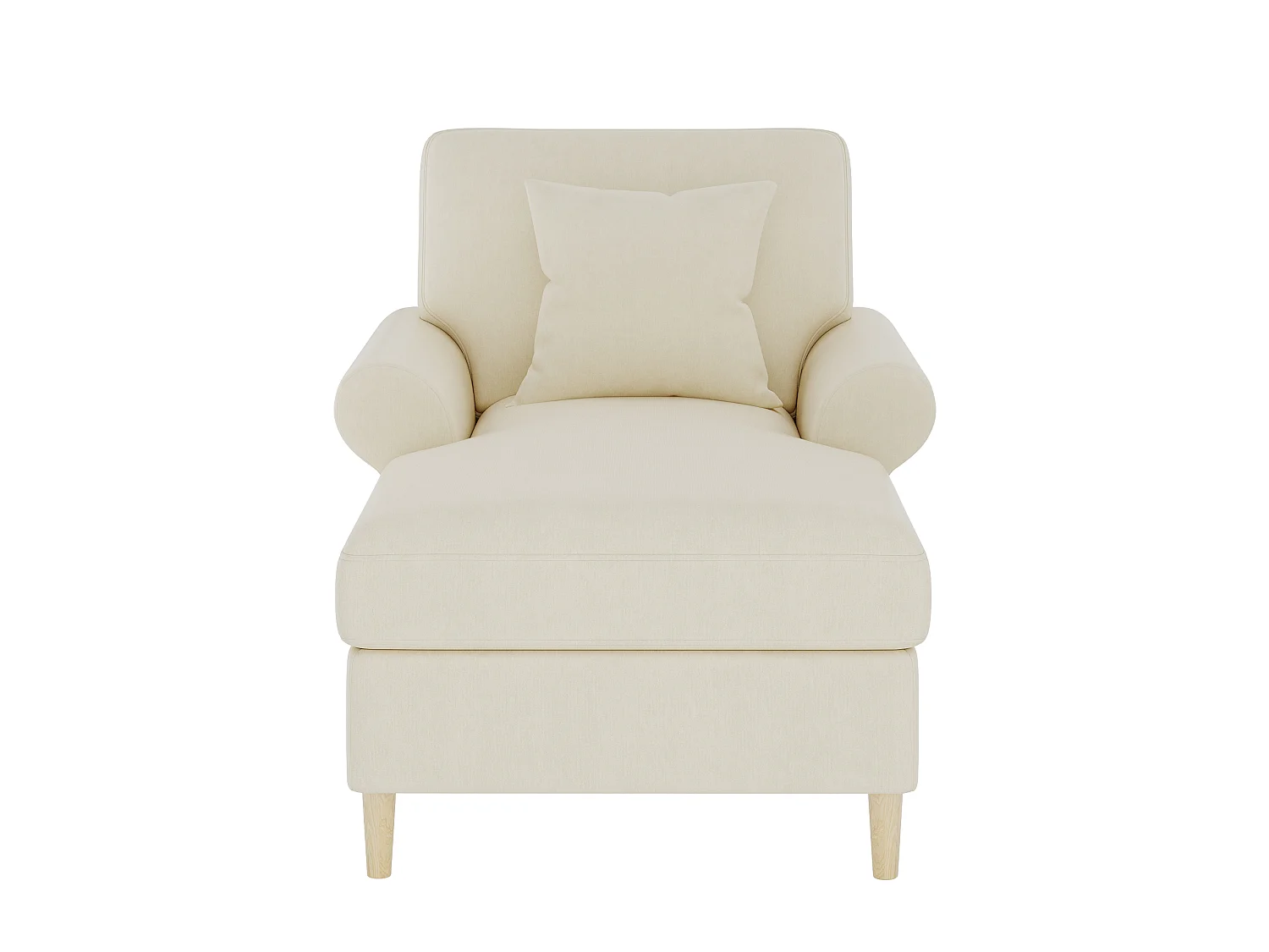 Gevoerde relaxfauteuil, opvouwbare ligstoel, bekleding van fluweel, geschikt voor de woonkamer en de slaapkamer, beige