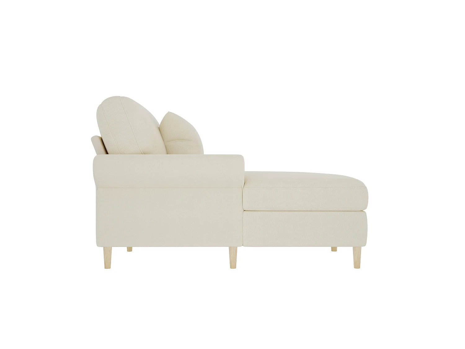 Gevoerde relaxfauteuil, opvouwbare ligstoel, bekleding van fluweel, geschikt voor de woonkamer en de slaapkamer, beige
