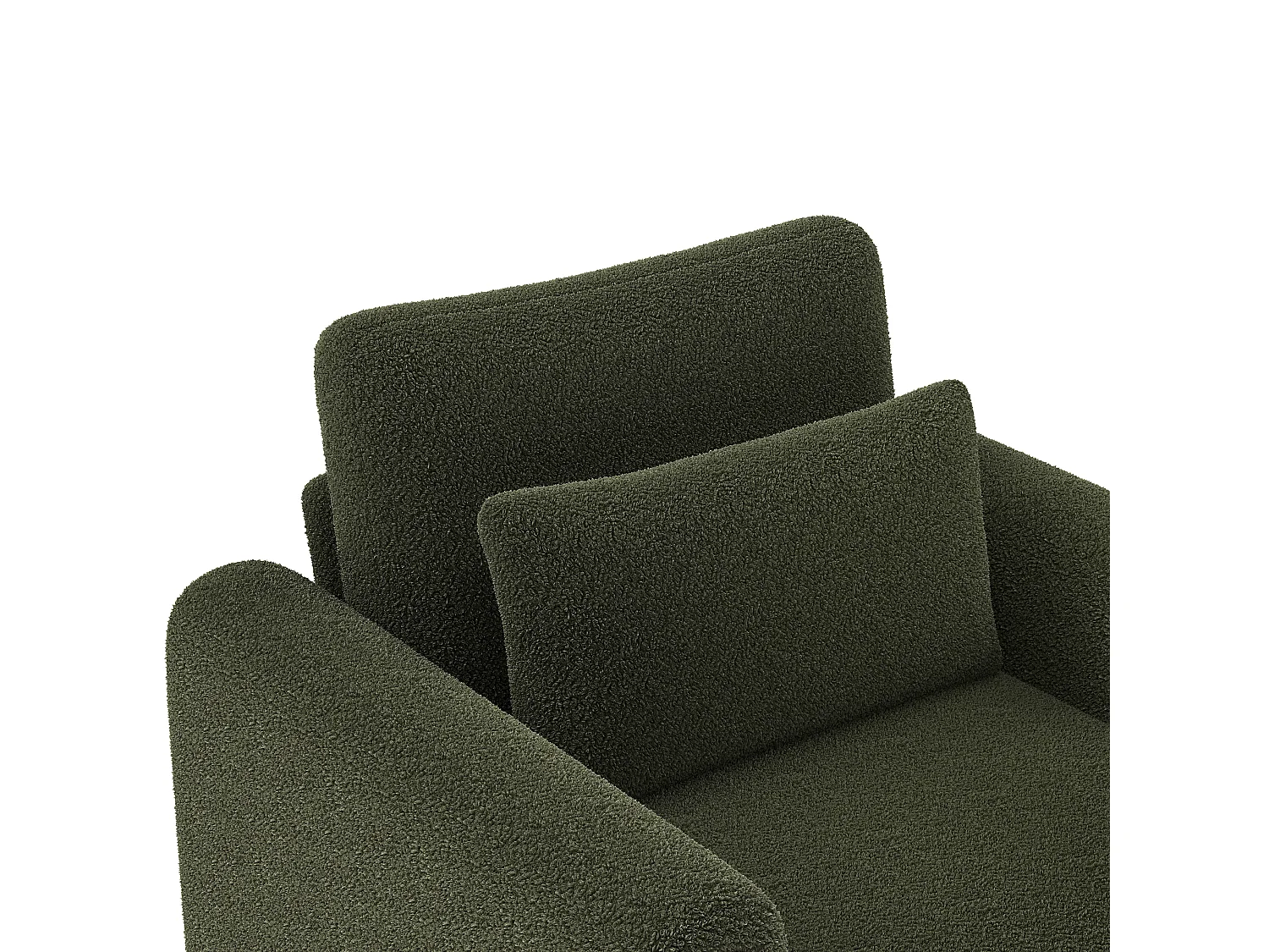 Fauteuil moderne, doté d'un coussin d'assise épais et d'un rembourrage moelleux, adapté au salon, au bureau ou à la chambre à coucher, vert