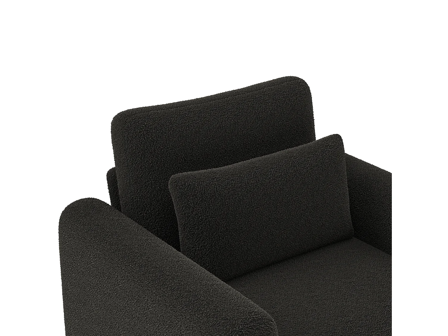 Fauteuil moderne, doté d'un coussin d'assise épais et d'un rembourrage moelleux, adapté au salon, au bureau ou à la chambre à coucher, gris foncé