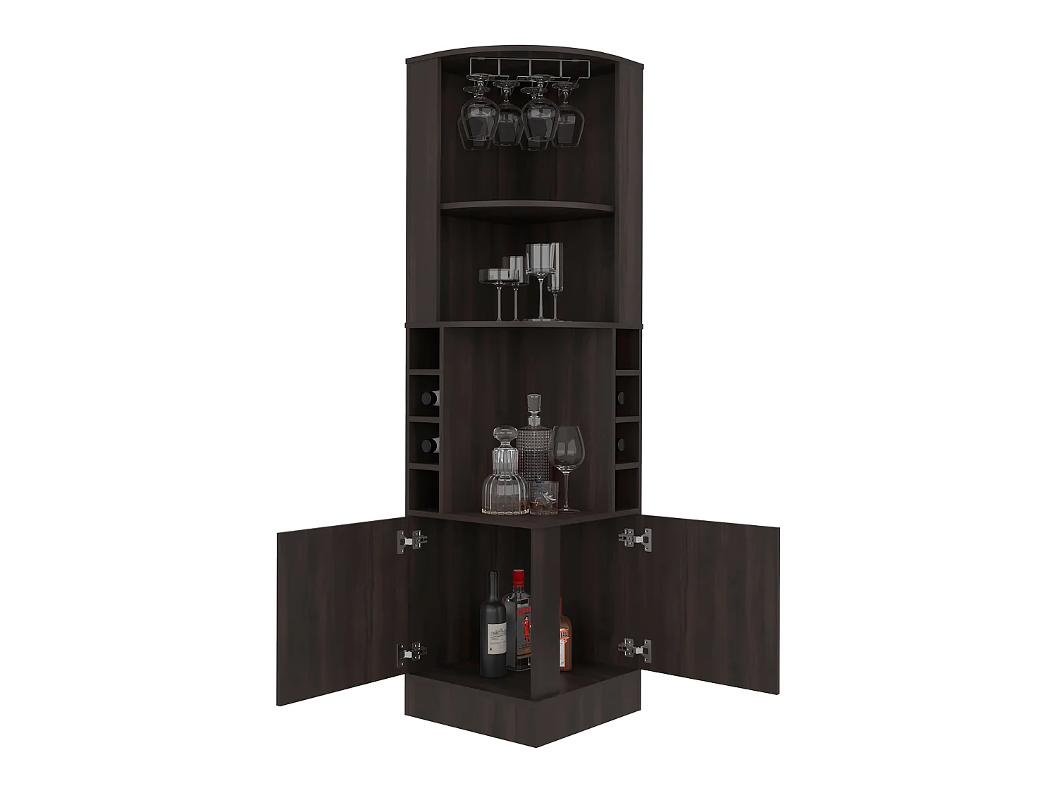 Bar Esquinero con Almacenamiento TuHome Kava Beijing 180,34 x 46,99 x 46,99 cm