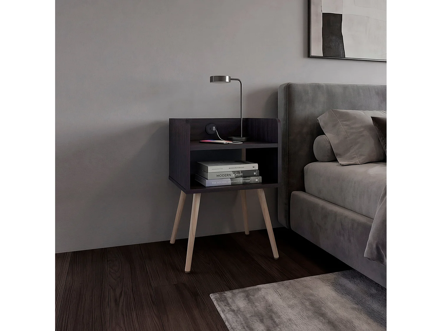 Mesa de Cabeceira com USB TuHome Didi 58 x 40 x 34,2 cm