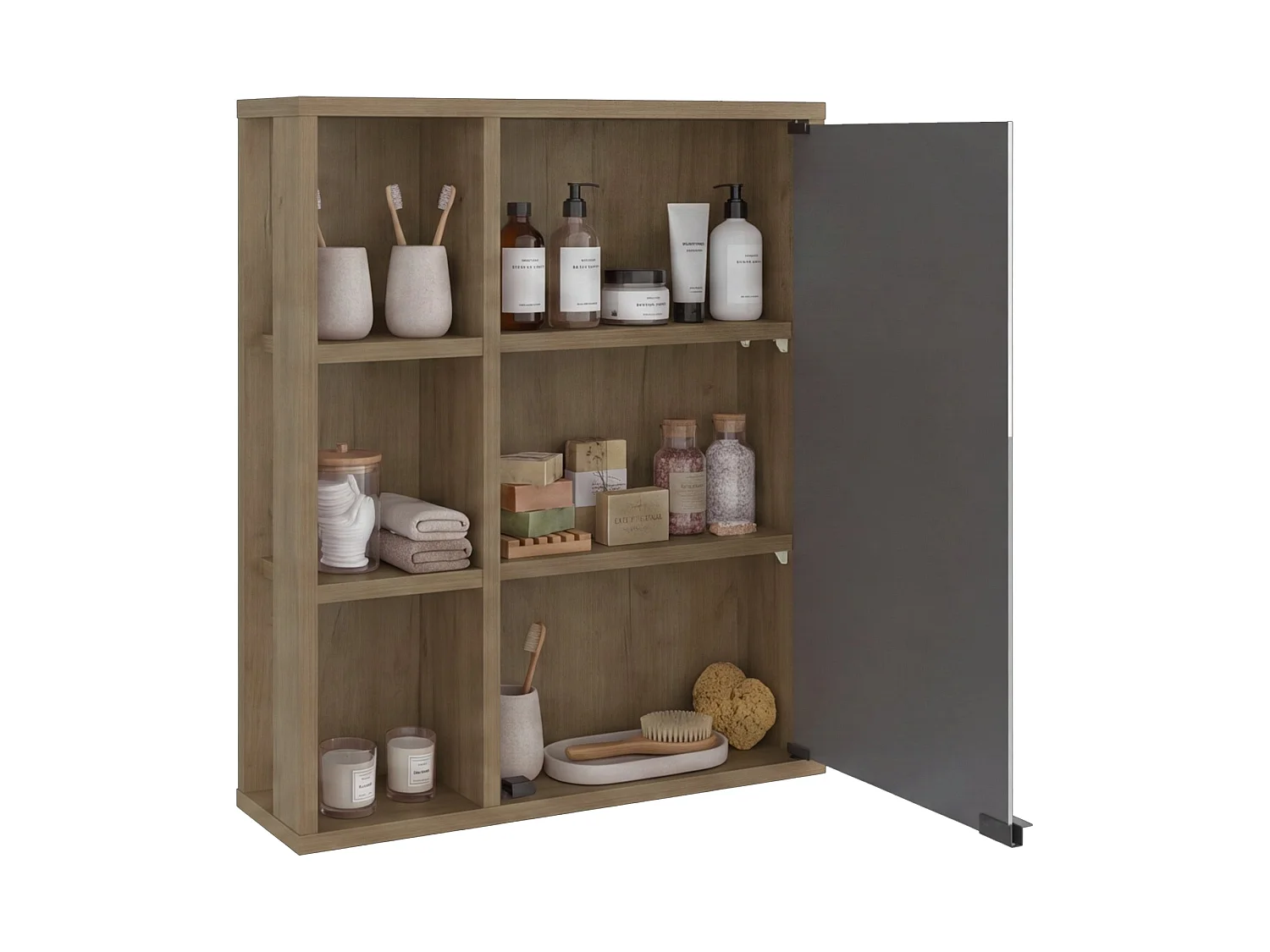 Botiquín de Baño con Repisa TuHome Berkel 60 x 50 x 14,8 cm