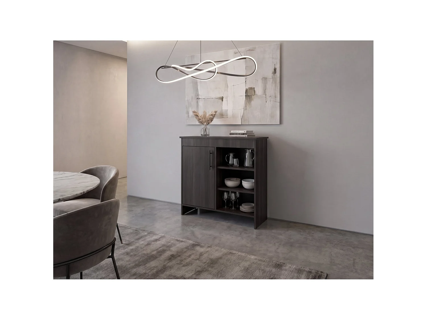 Aparador para Sala com Armazenamento TuHome Dago 32,1 x 83 x 32 cm