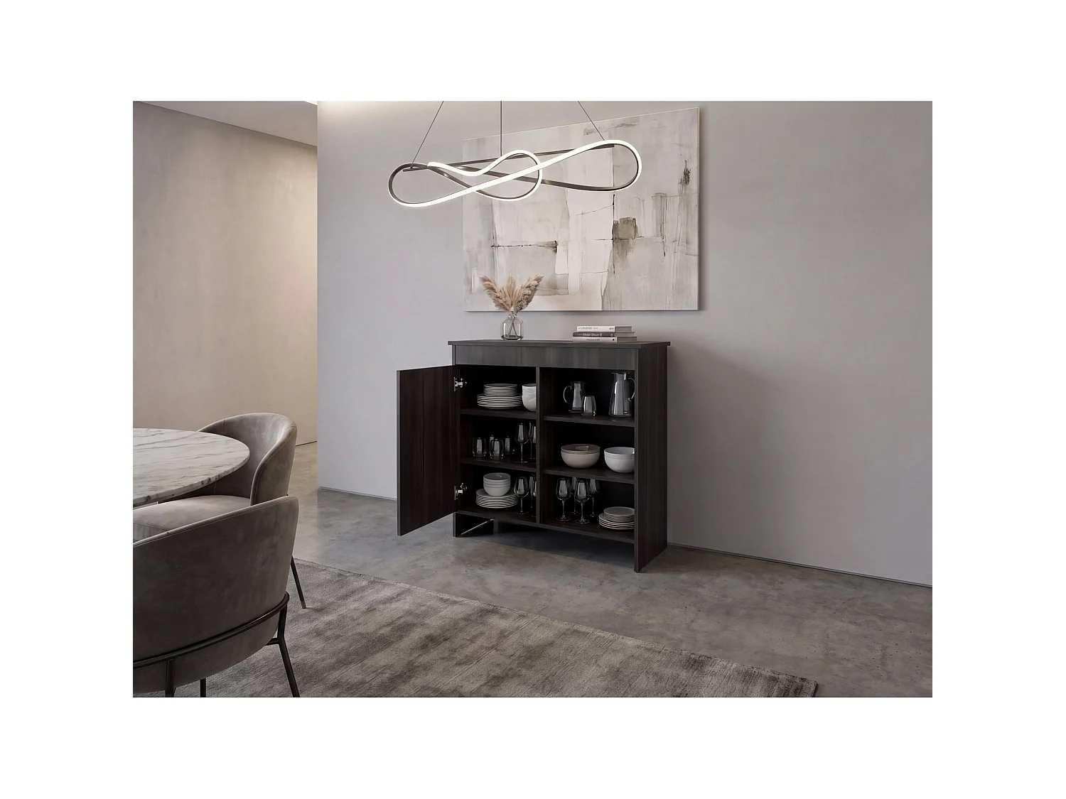 Aparador para Sala com Armazenamento TuHome Dago 32,1 x 83 x 32 cm