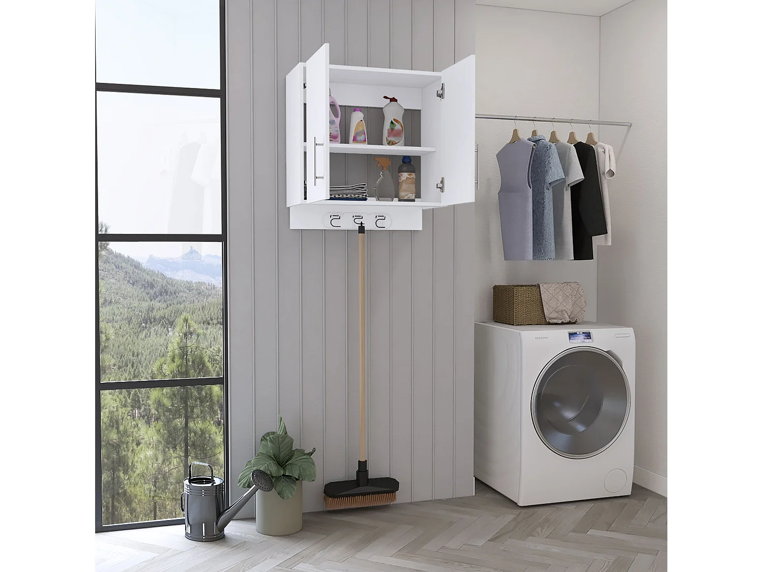 TUHOME CONCEPT Armadio multiuso Kymo da 67 cm, bianco
