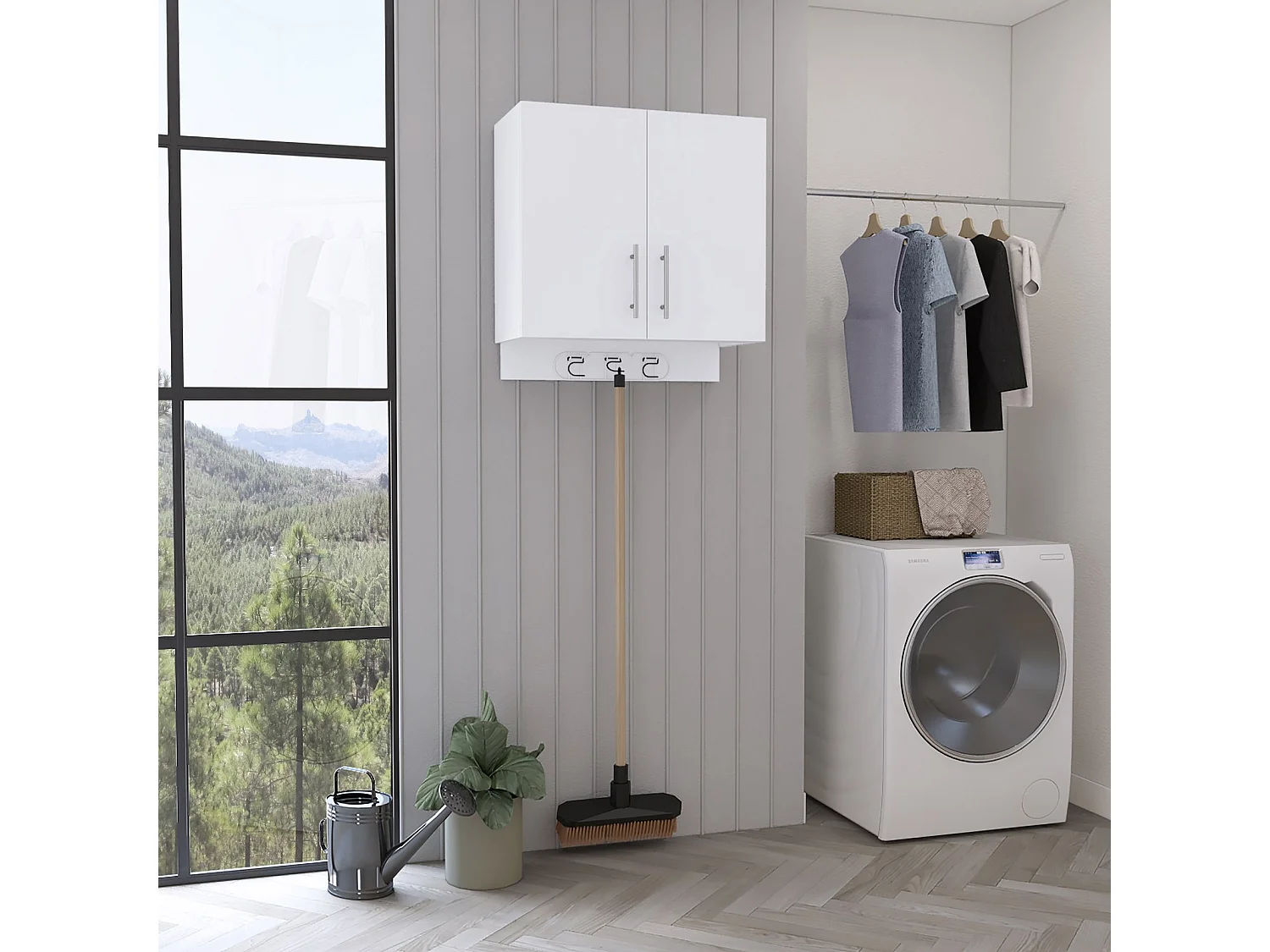 TUHOME CONCEPT Armadio multiuso Kymo da 67 cm, bianco
