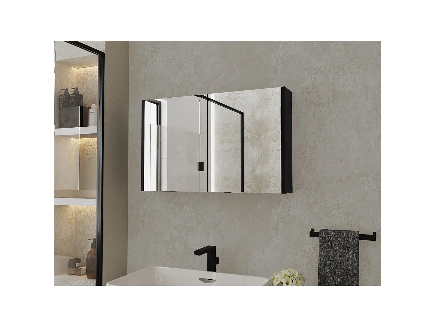 Botiquín de Baño con Espejo TuHome 80 50,8 x 80,01 x 14,22 cm