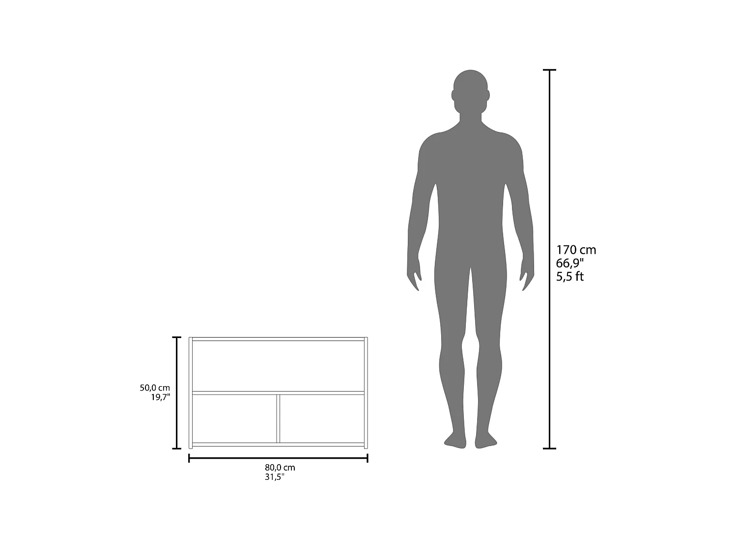 Botiquín de Baño con Espejo TuHome 80 50,8 x 80,01 x 14,22 cm