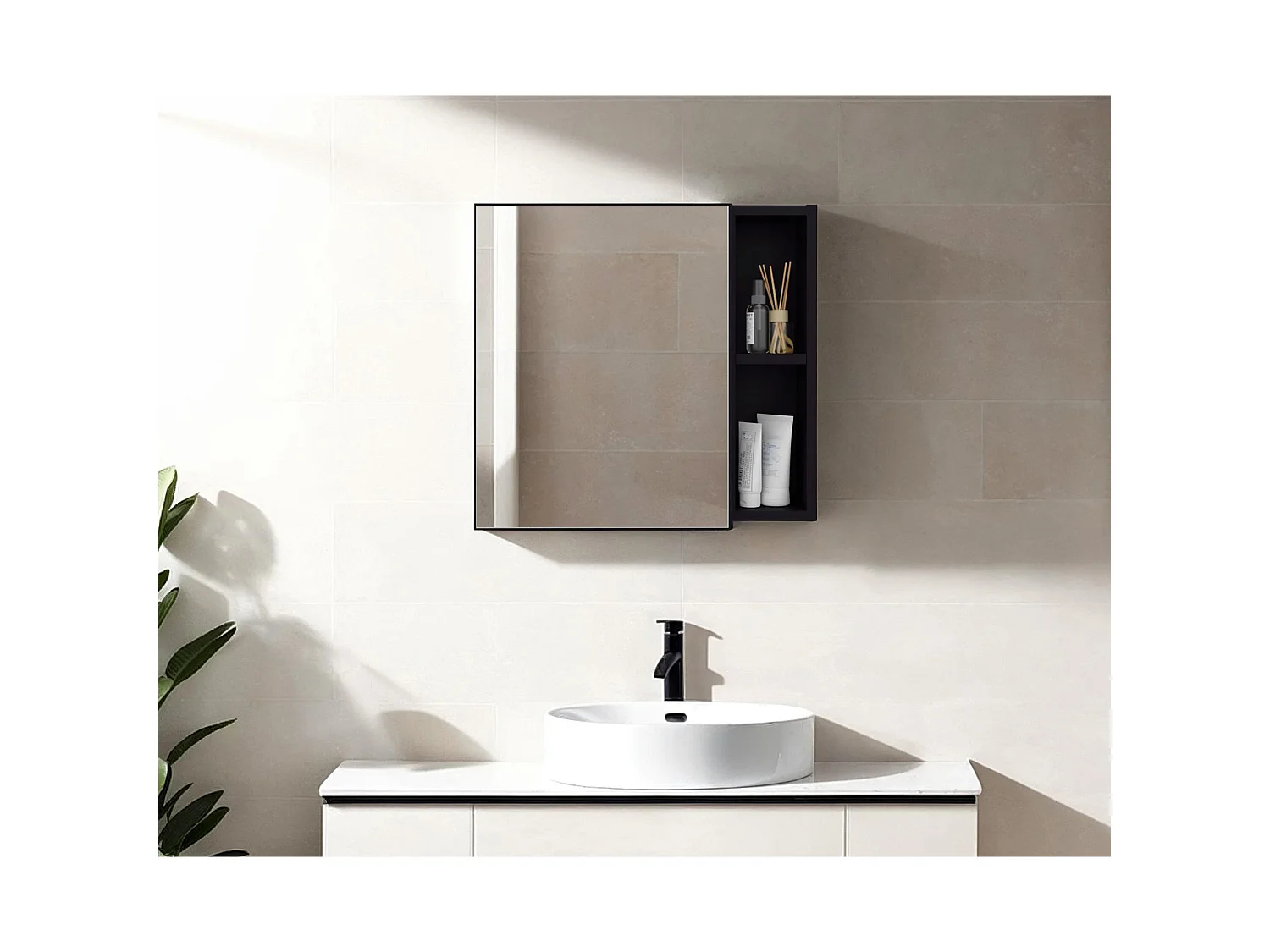 Botiquín de Baño en Melamina TuHome Mercer 47,3 x 50 x 14 cm
