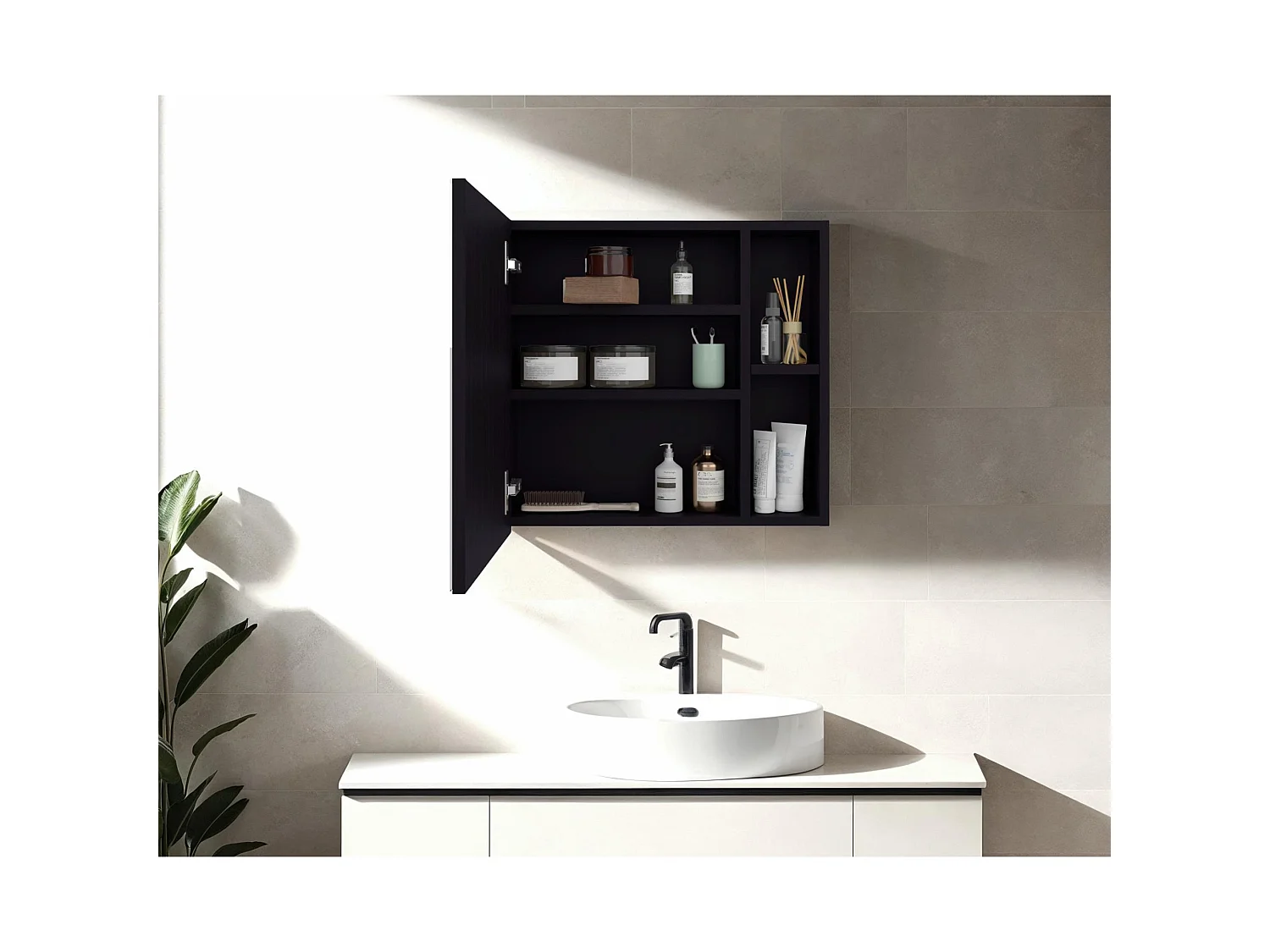 Botiquín de Baño en Melamina TuHome Mercer 47,3 x 50 x 14 cm