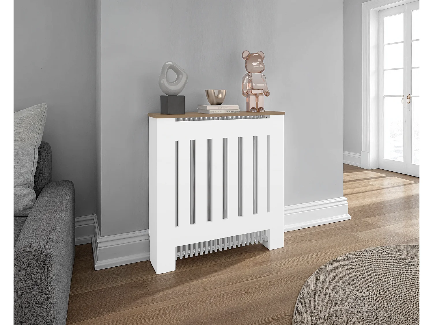 Cubreradiador con Almacenamiento TuHome Linn 81,28 x 78,74 x 19,3 cm