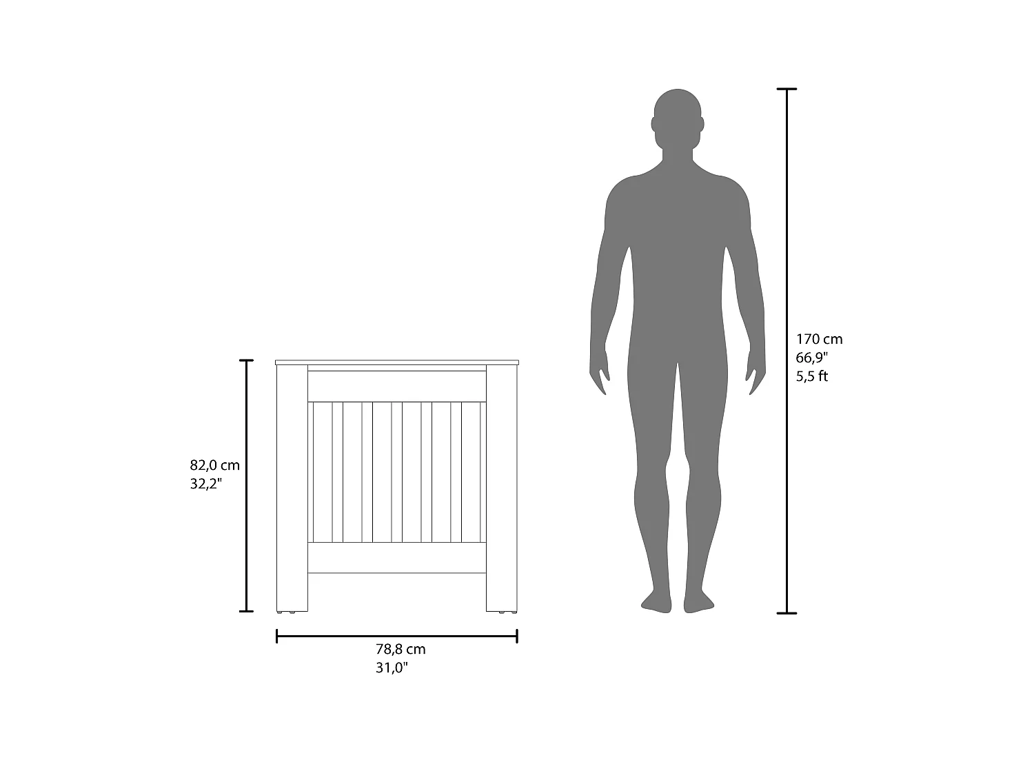 Cubreradiador con Almacenamiento TuHome Linn 81,28 x 78,74 x 19,3 cm