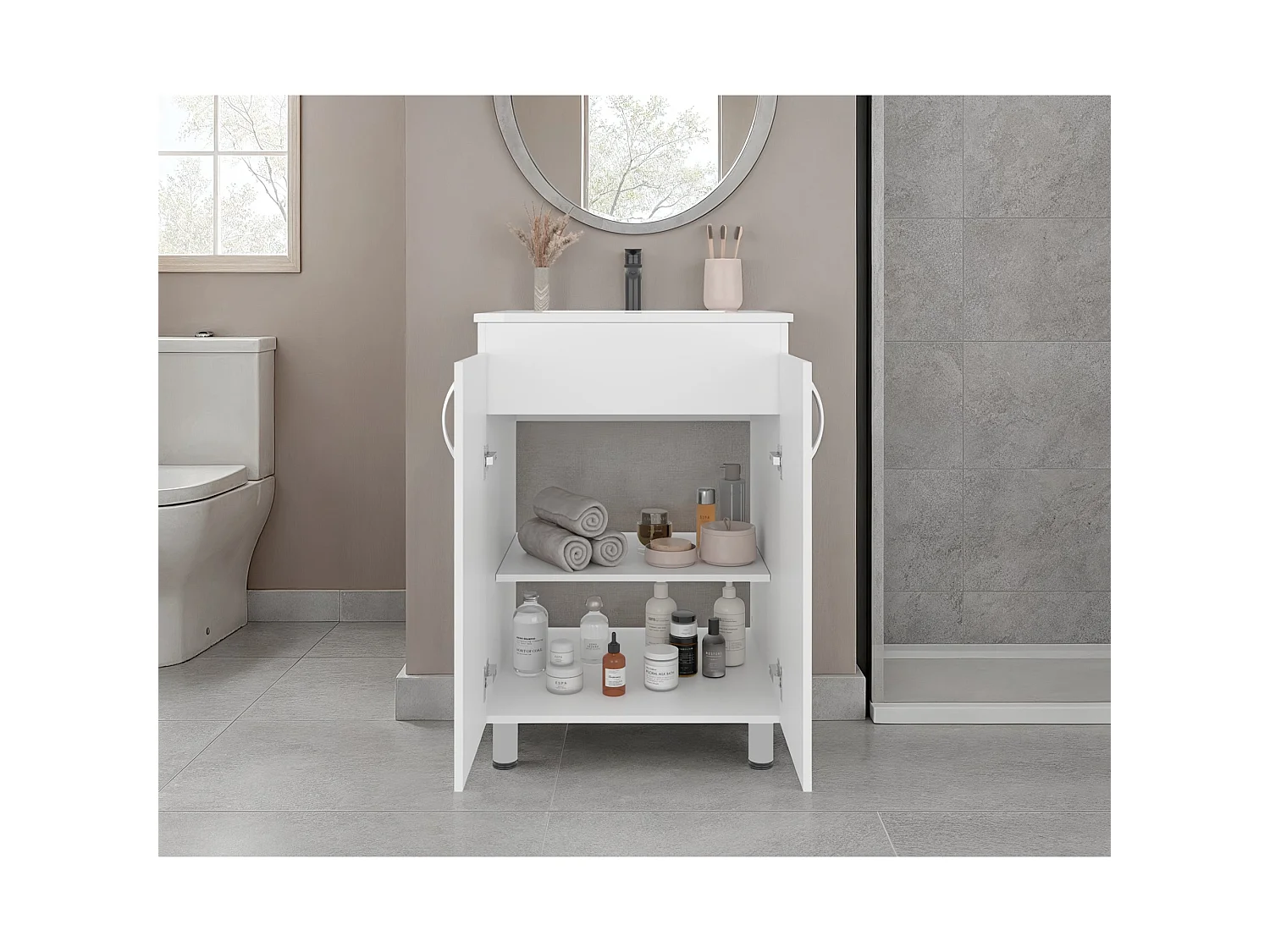 Lavadero con Gabinete TuHome Foster 88,9 x 59,94 x 59,94 cm