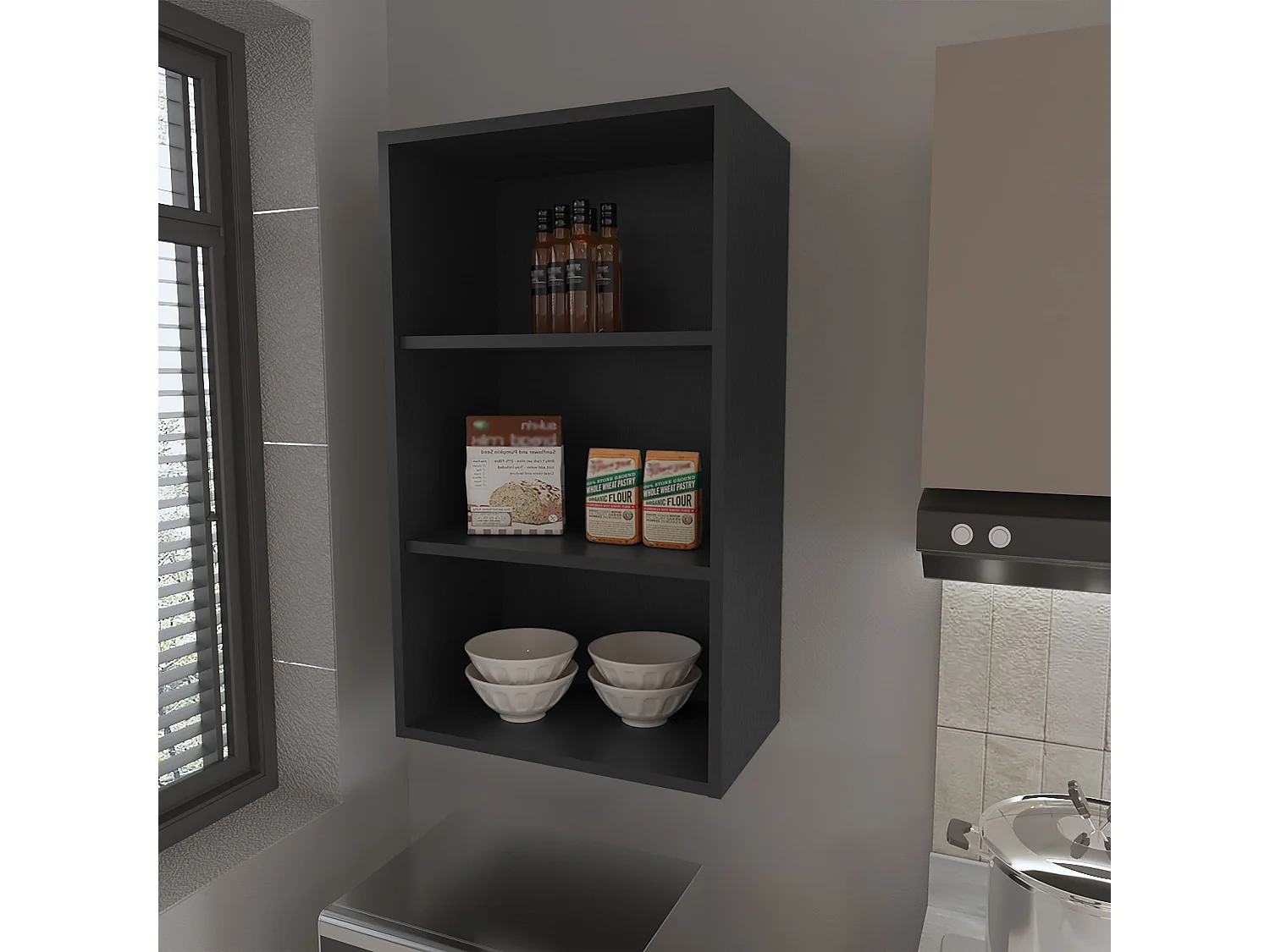 Gabinete de Pared Multiusos TuHome Wall W2136 91,44 x 53,34 x 30,48 cm