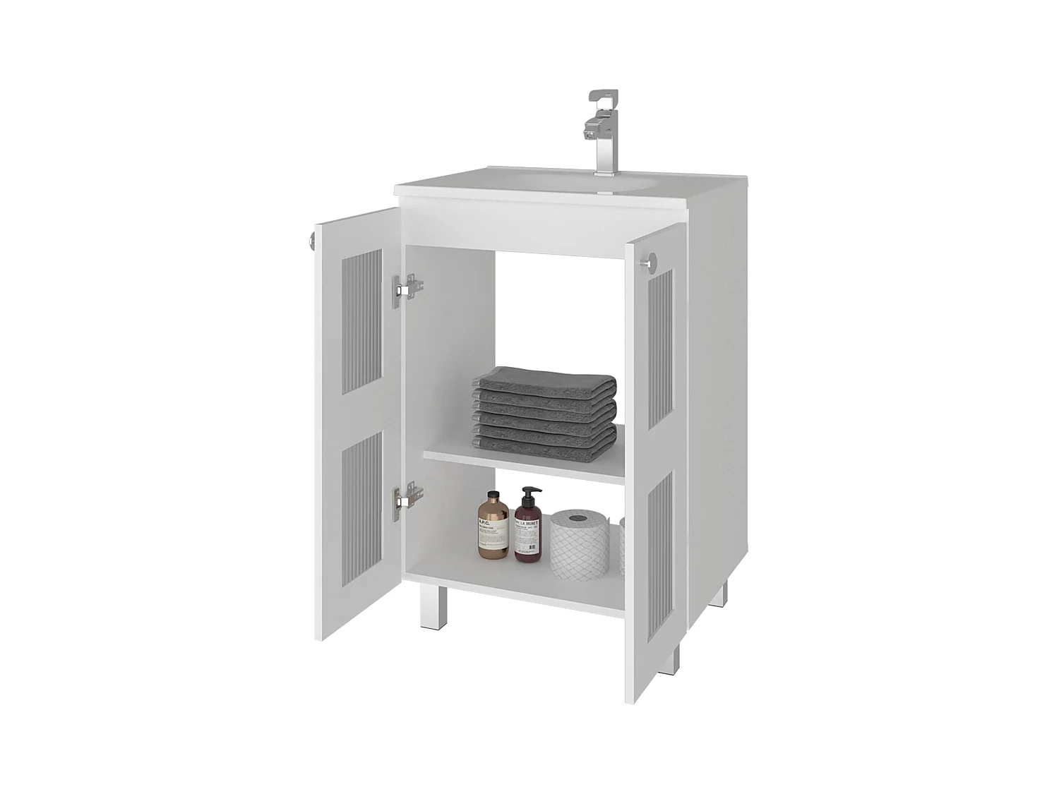 Gabinete para Banheiro com 2 Portas TuHome Haysi 88,9 x 59,94 x 44,96 cm
