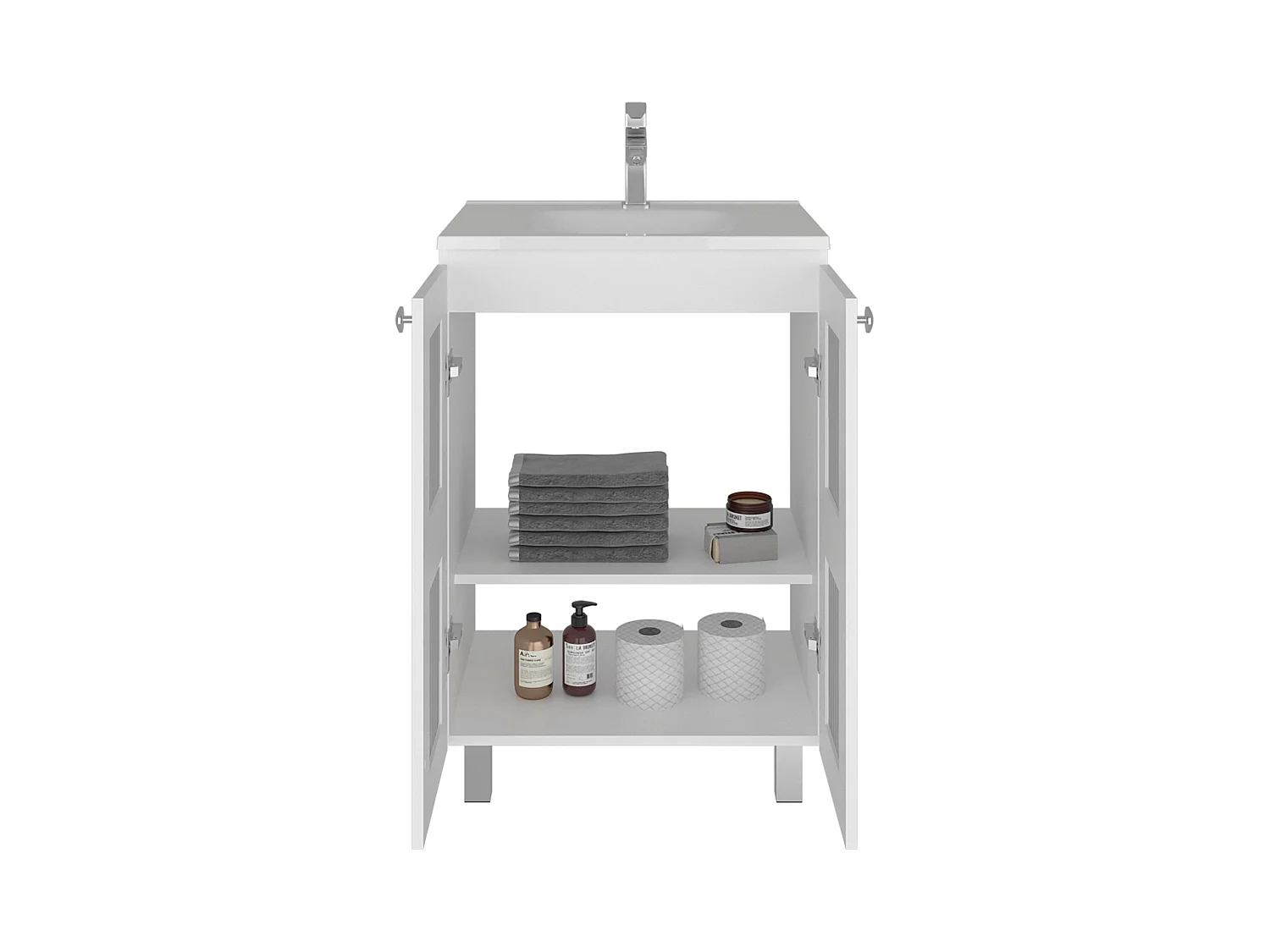 Gabinete para Banheiro com 2 Portas TuHome Haysi 88,9 x 59,94 x 44,96 cm
