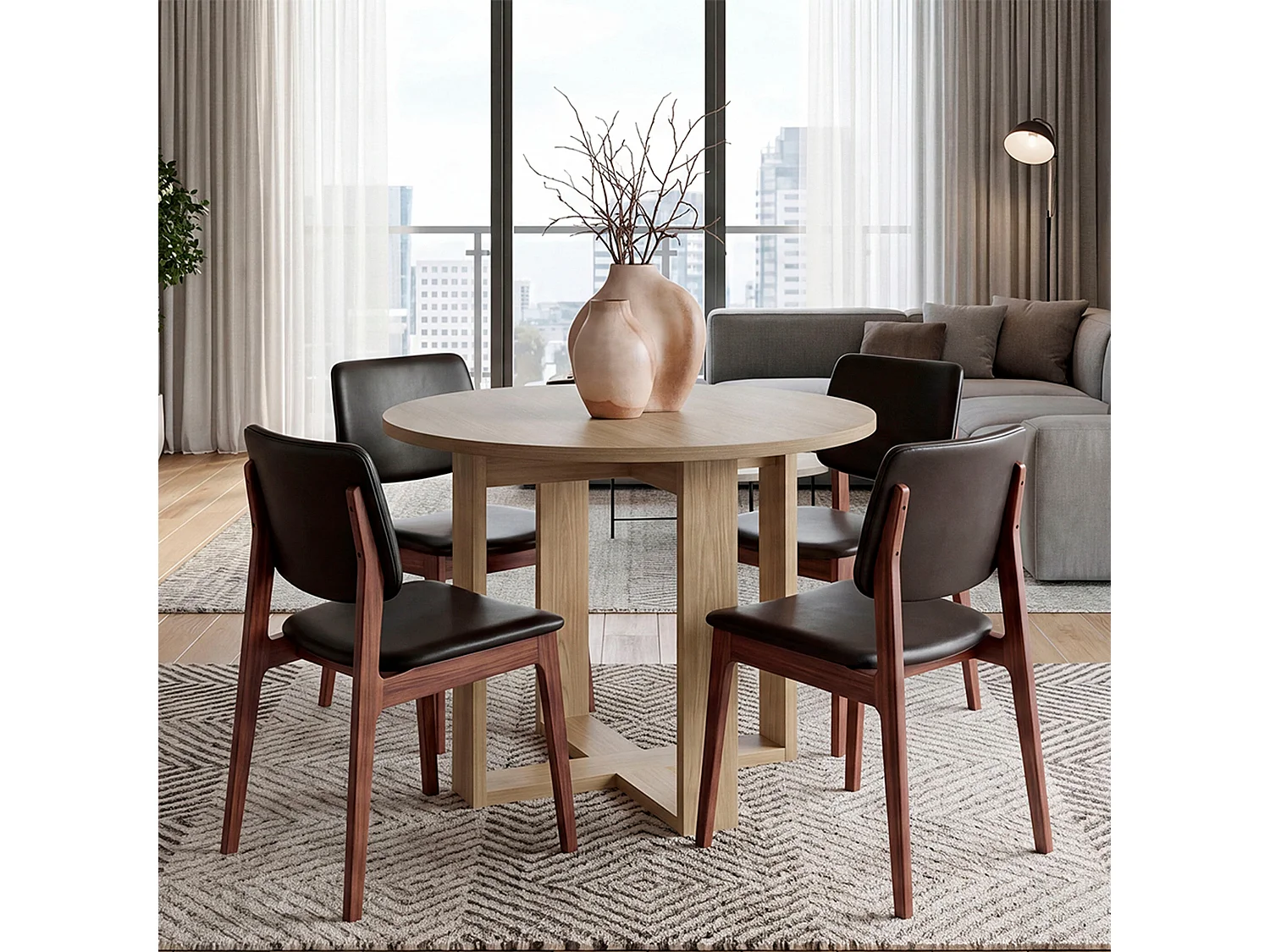 Mesa de Comedor Redonda TuHome Lily 75,1 x 90 x 90 cm