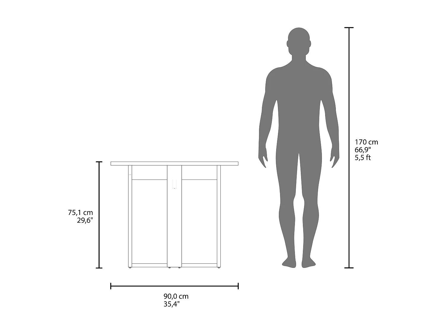 Mesa de Comedor Redonda TuHome Lily 75,1 x 90 x 90 cm