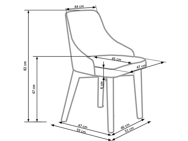 Chaise tissu gris et pieds bois Tolaine - Beige
