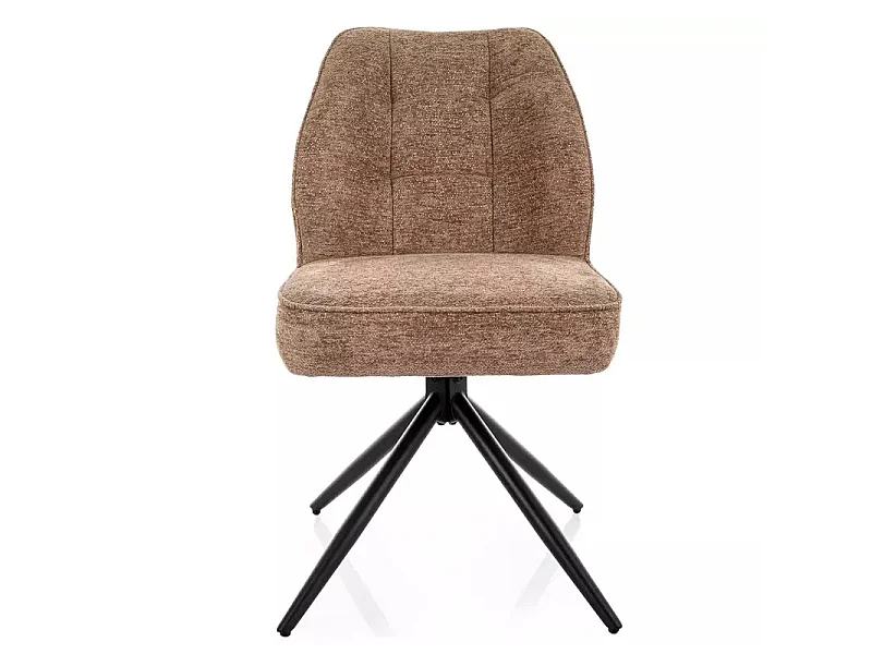 Chaise confort pivotante a 180° en tissu marron Tibal