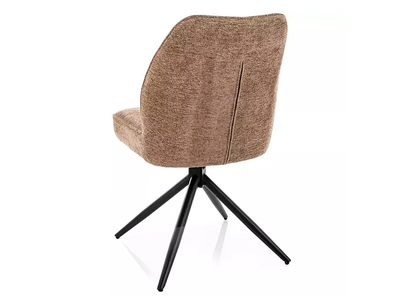 Chaise confort pivotante a 180° en tissu marron Tibal