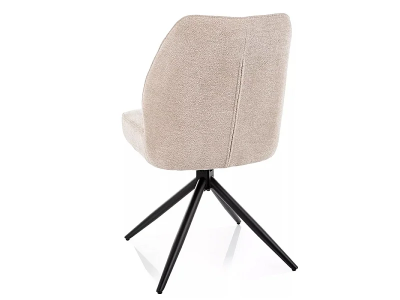 Chaise pivotante confort en tissu beige Tibal