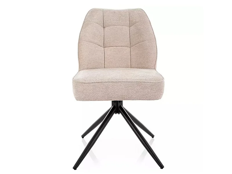 Chaise pivotante confort en tissu beige Tibal