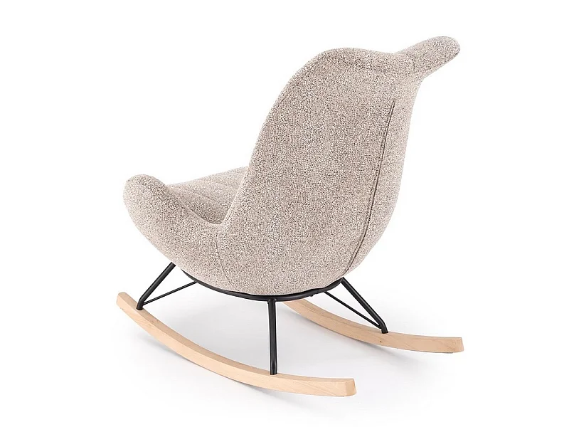 Fauteuil rocking chair beige style scandinave Helga