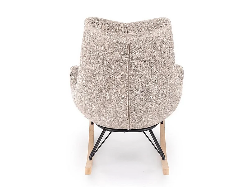 Fauteuil rocking chair beige style scandinave Helga