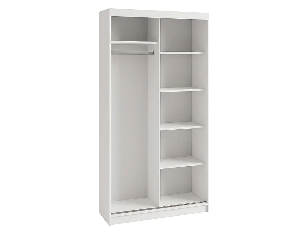 ARMOIRE DONATELLO 100 cm Cachemire/Artisan - ARMOIRE Avec Miroir Et Portes Coulissantes
