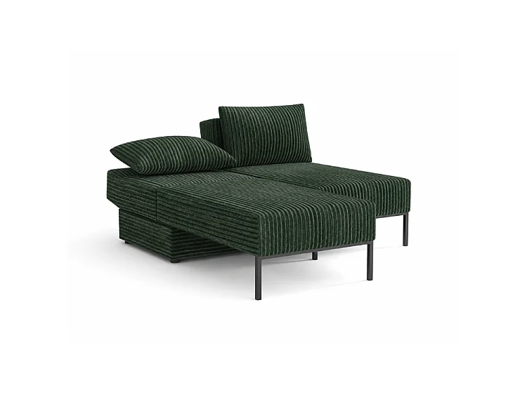 Łóżko sofa narożnik mebel wielofunkcyjny 7w1 TOMI pasy VELO 79 zielony