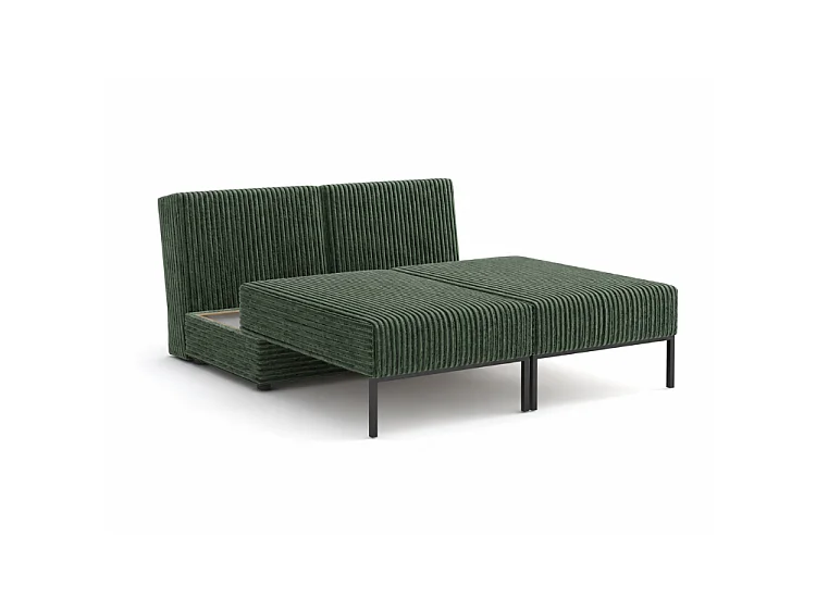 Łóżko sofa narożnik mebel wielofunkcyjny 7w1 TOMI pasy VELO 79 zielony