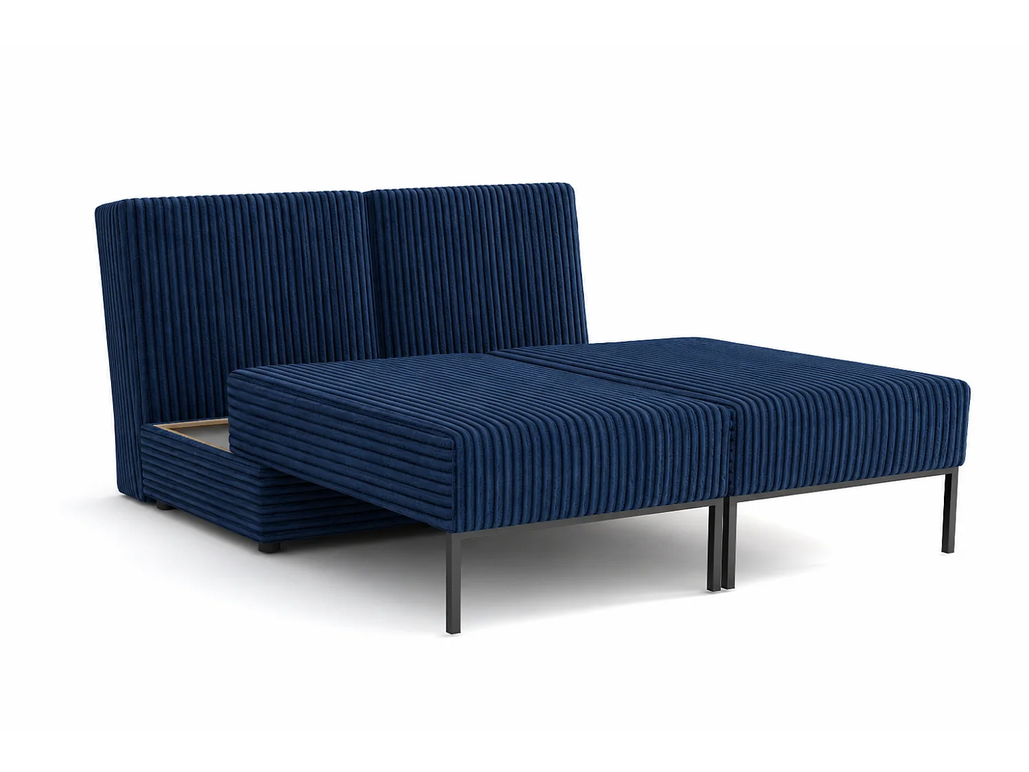 Łóżko sofa narożnik mebel wielofunkcyjny 7w1 TOMI pasy VELO 88 niebieski