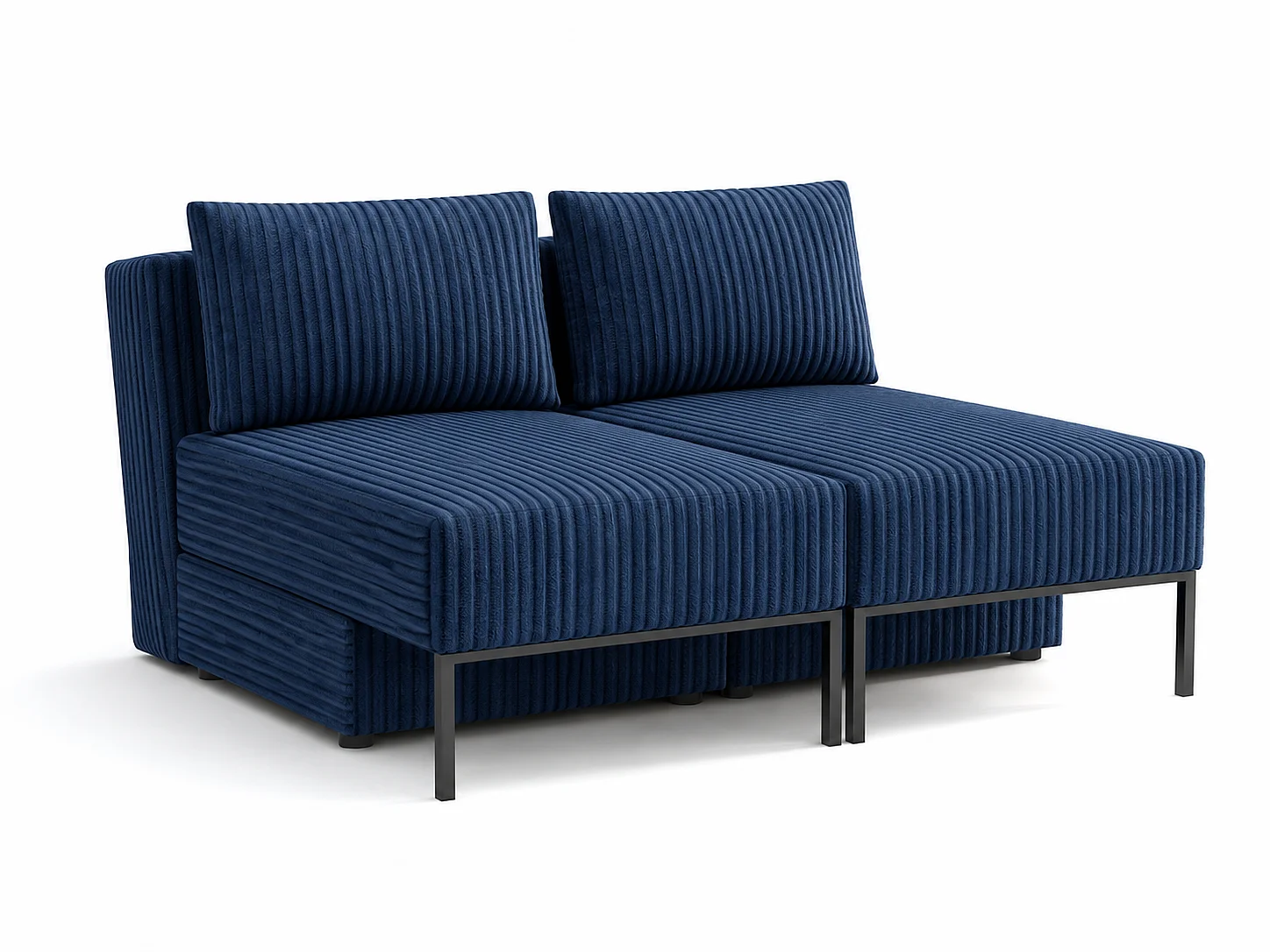 Łóżko sofa narożnik mebel wielofunkcyjny 7w1 TOMI pasy VELO 88 niebieski